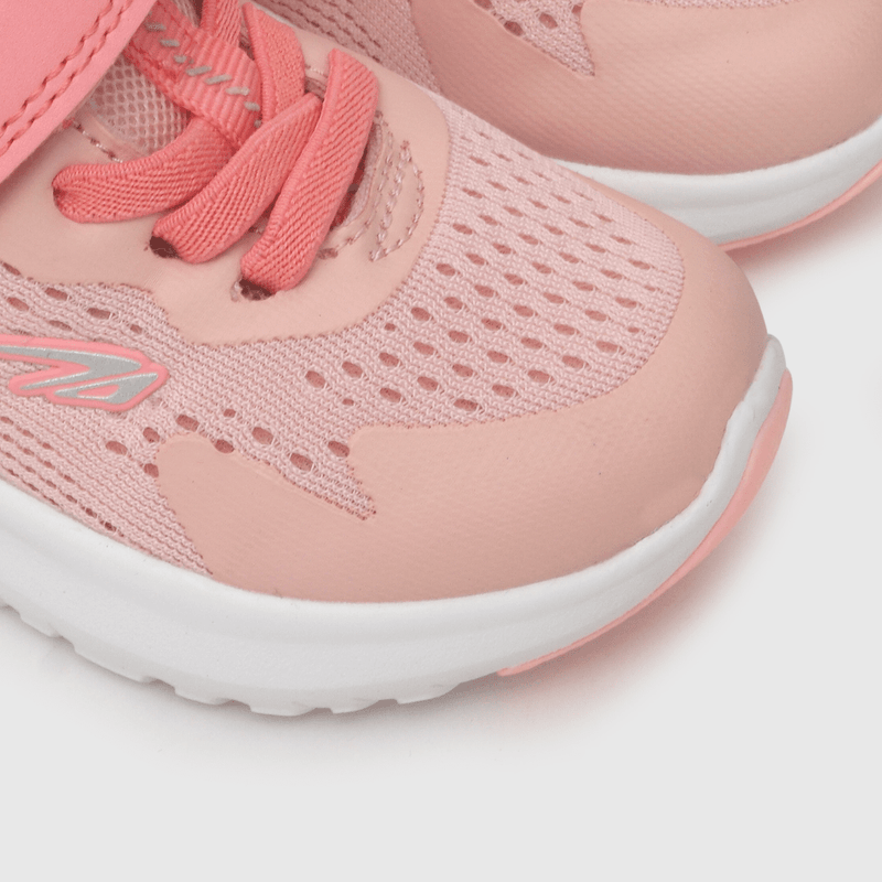Zapatilla para niña niña velcro elástico reciclada rosada (21 a 27)