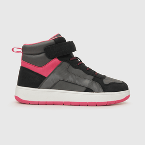 Zapatilla para niña niña velcro elástico retro negra (28 a 38)