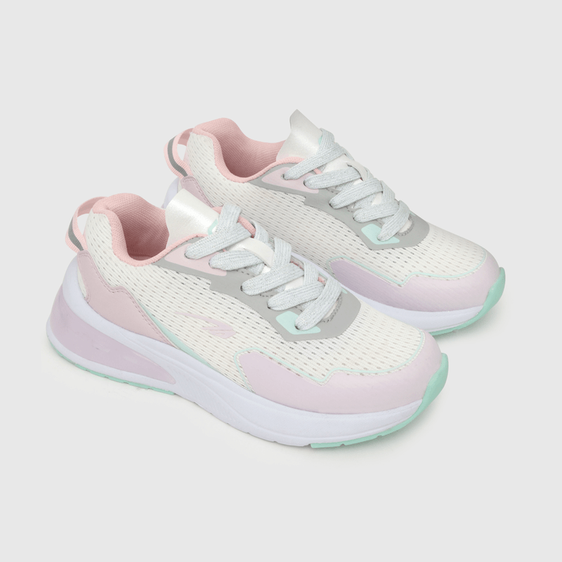 Zapatilla para niña niña velcro elástico tecnológica blanca (28 a 38)