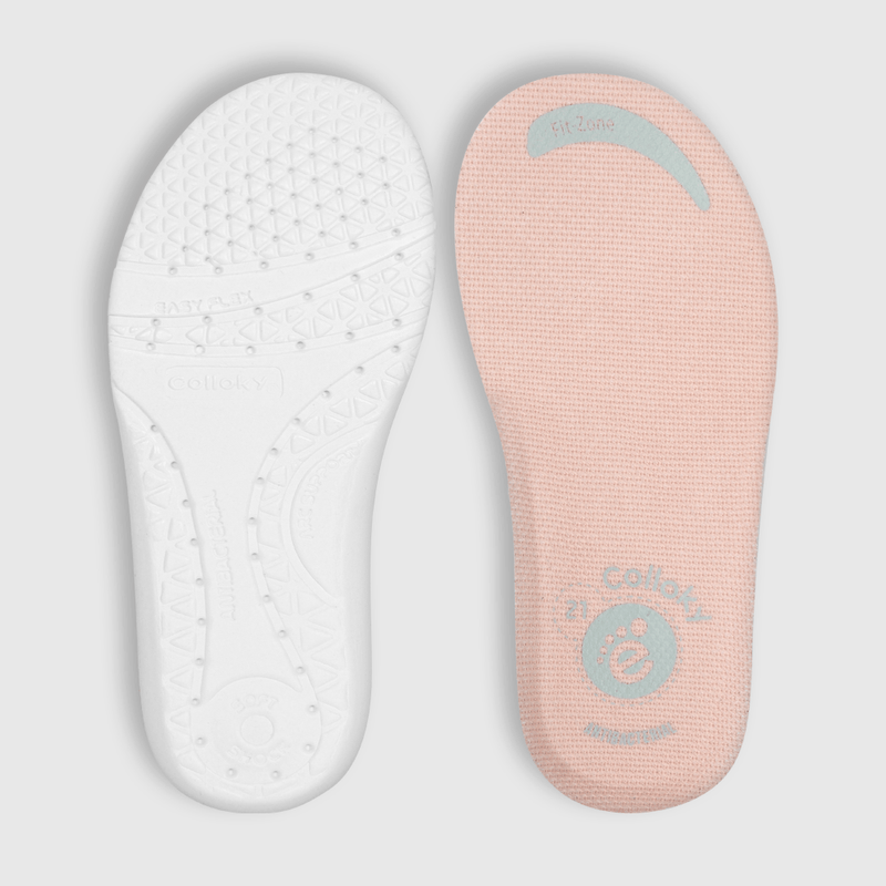 Zapatilla para niña rosada niña con aplicación glitter, velcro elástico y caña baja rosada (18 a 21)