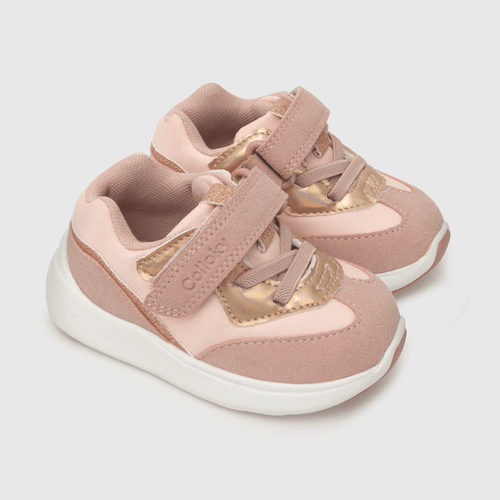 Deportivas Niña Blanca Glitter Velcro