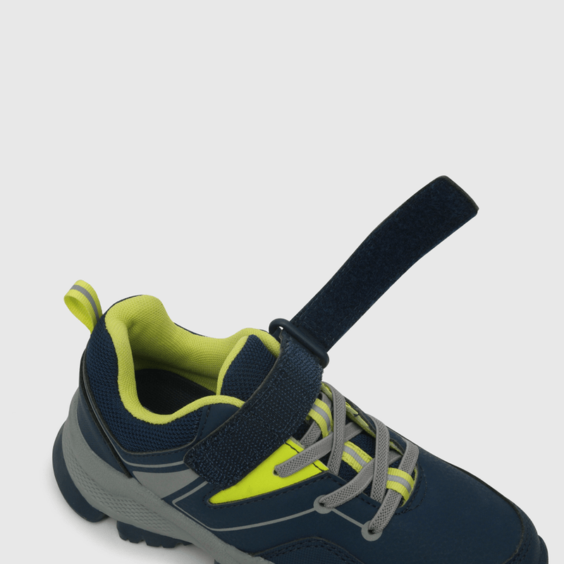 Zapatilla para niño de niño, velcro elástico, print lateral. azul (28 a 38)