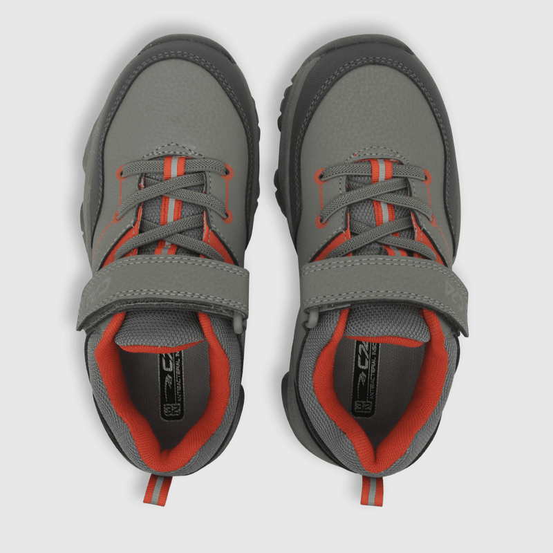 Zapatilla para niño de niño, velcro elástico, print lateral. gris (28 a 38)