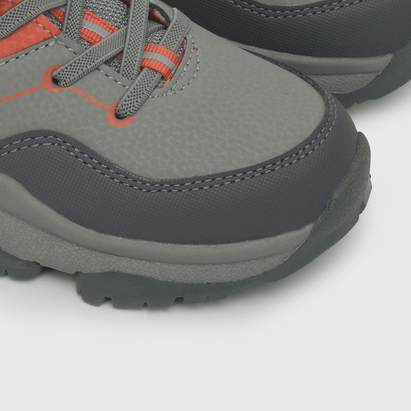 Zapatilla para niño de niño, velcro elástico, print lateral. gris (28 a 38)
