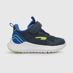 Zapatilla para niño deportiva de niño velcro elástico caña baja azul (21 a 27)
