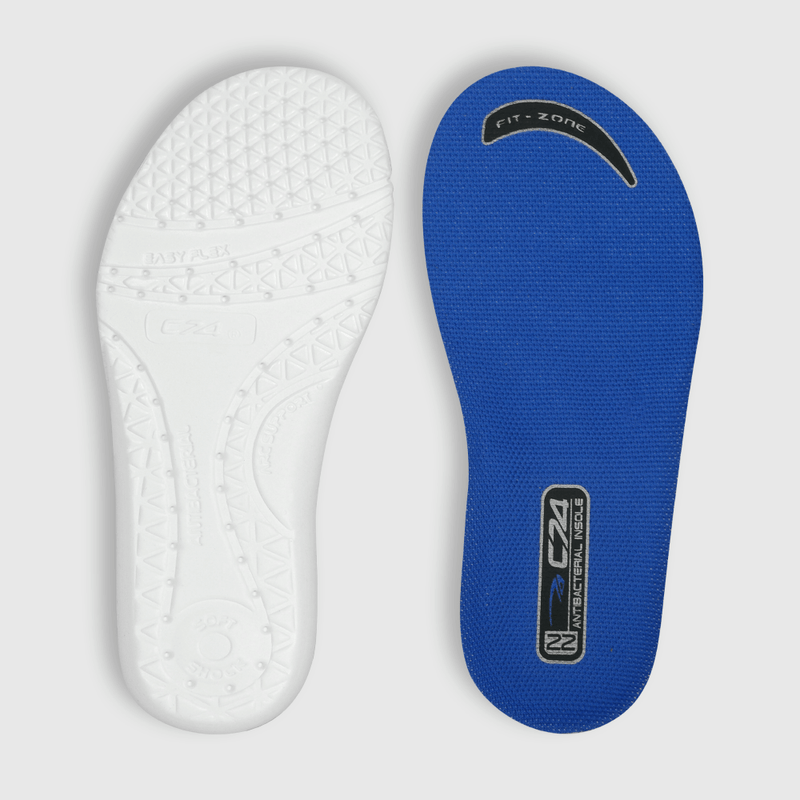Zapatilla para niño deportiva de niño velcro elástico caña baja azul (21 a 27)