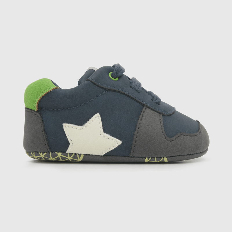 Zapatilla para niño estrella cordones azul (14 a 18)