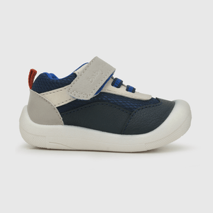 Zapatilla para niño multicolor velcro elastico azul (17 a 20)