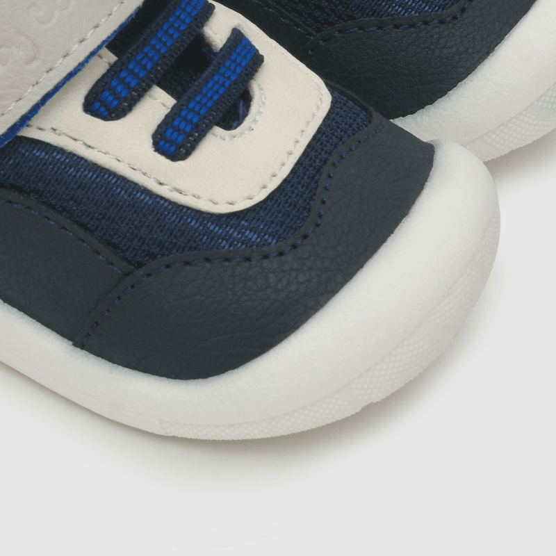 Zapatilla para niño multicolor velcro elastico azul (17 a 20)