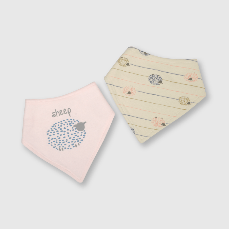 Babero de bebé niña 2 pack estampado rosado (talla única)