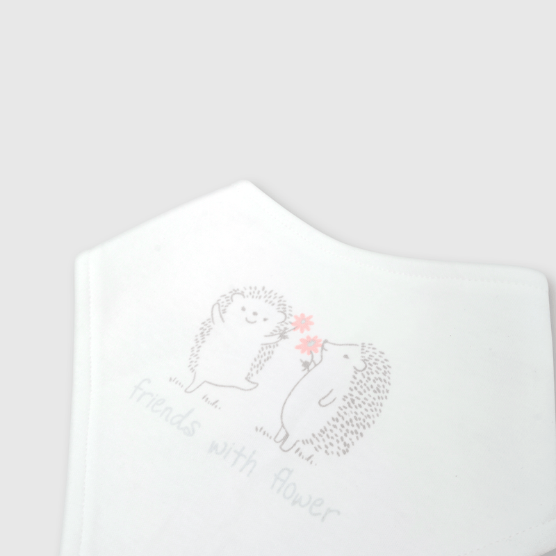 Babero de bebé niña 2 pack estampado blanco (talla única)