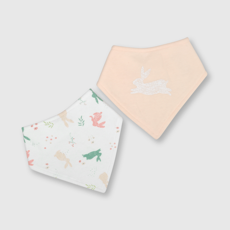 Babero de bebé niña 2 pack estampado rosado (talla única)
