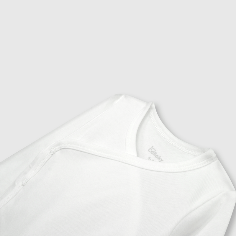 Body de bebé unisex 3 pack de algodón blanco (0 a 24 meses)
