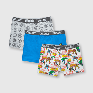 Boxer de niño 3 pack Marvel Comics gris (2 a 12 años)