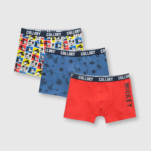 Boxer de niño 3 pack Mickey azul (23 a 37)