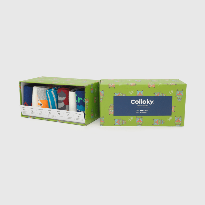 Calcetin de niño 7 pack azul (29 a 31)