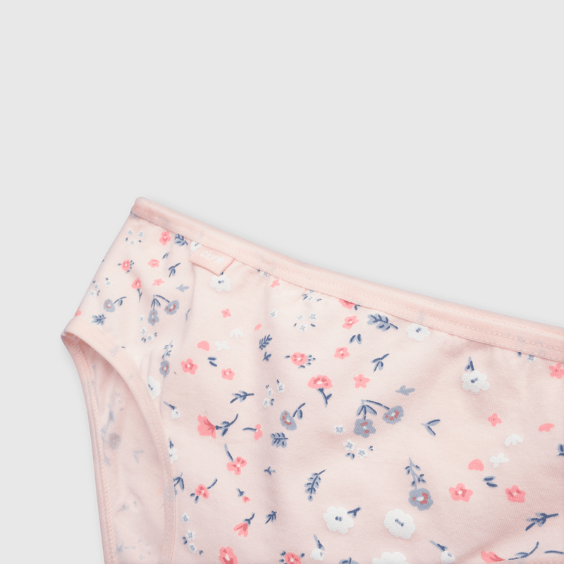 Calzón de niña 3 pack estampado rosado (2 a 12 años)