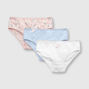 Calzón de niña 3 pack estampado rosado (2 a 12 años)
