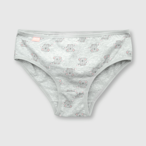 Calzón de niña 3 pack estampado gris (2 a 12 años)
