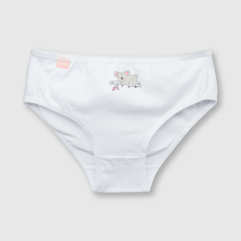 Calzón de niña 3 pack estampado gris (2 a 12 años)