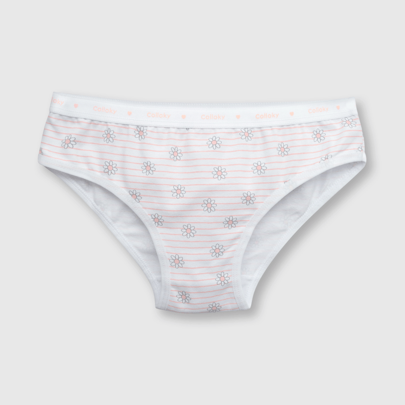 Calzón de niña 3 pack estampado rosado (2 a 12 años)