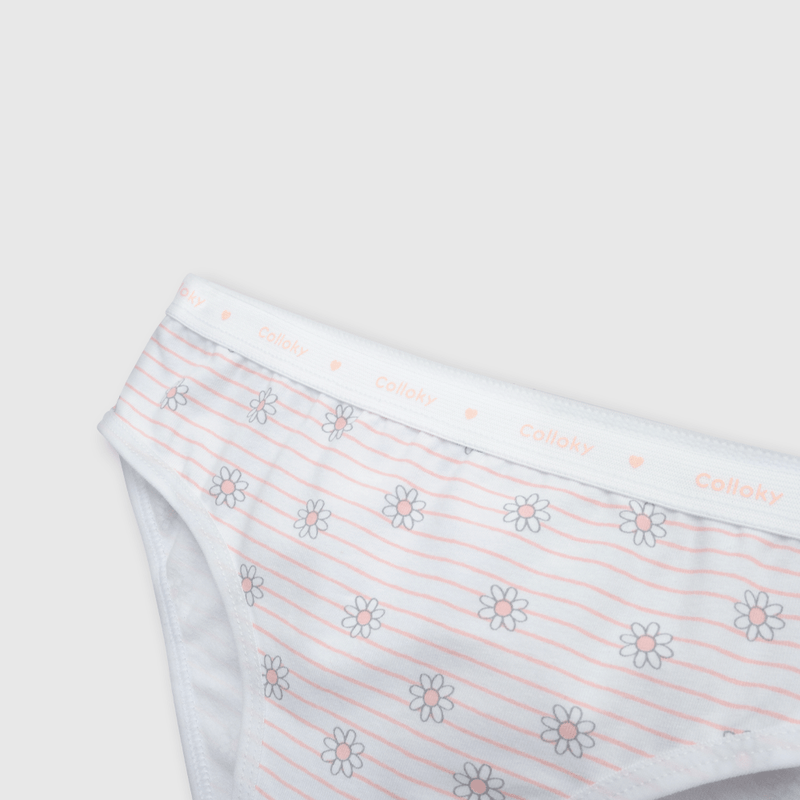 Calzón de niña 3 pack estampado rosado (2 a 12 años)
