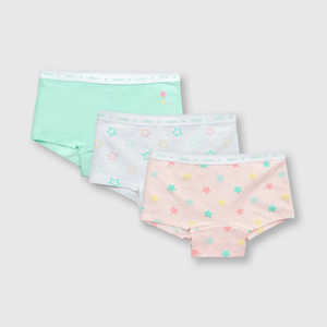 Calzón de niña 3 pack estampado rosado (2 a 12 años)