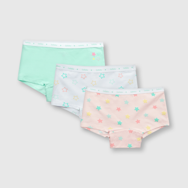 Calzón de niña 3 pack estampado rosado (2 a 12 años)