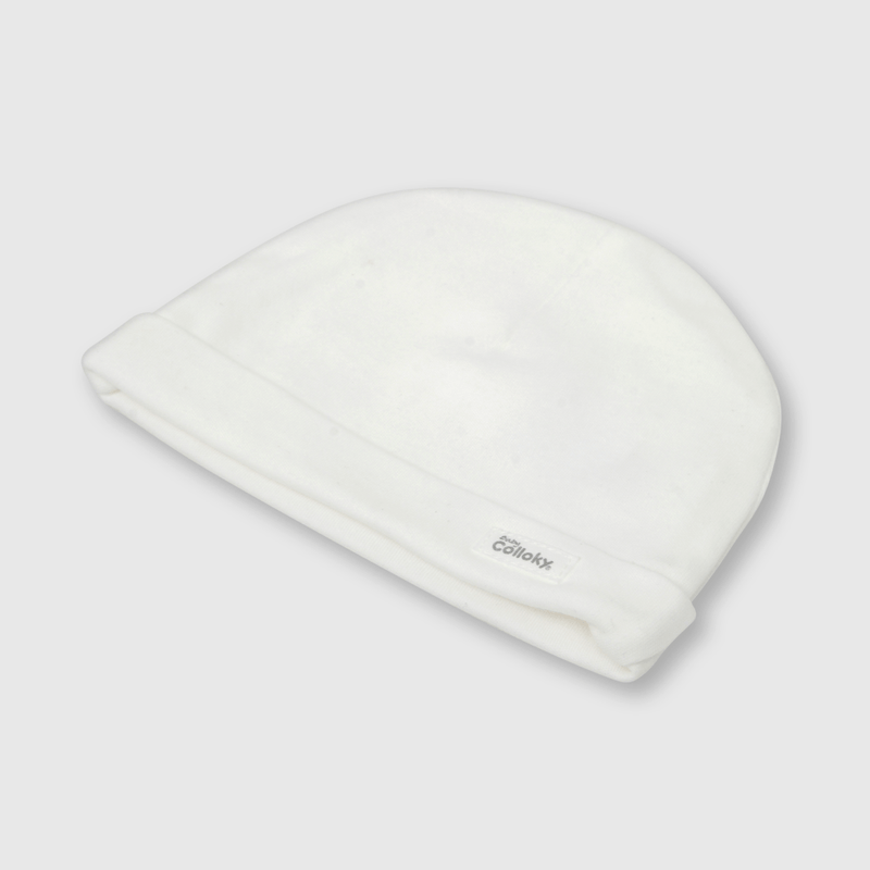 Gorro de bebé unisex 3 pack de algodón blanco (talla única)