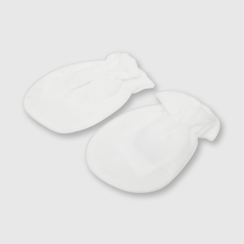 Miton de bebé unisex 3 pack de algodón blanco (talla única)
