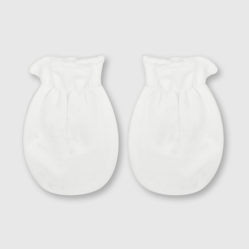 Miton de bebé unisex 3 pack de algodón blanco (talla única)