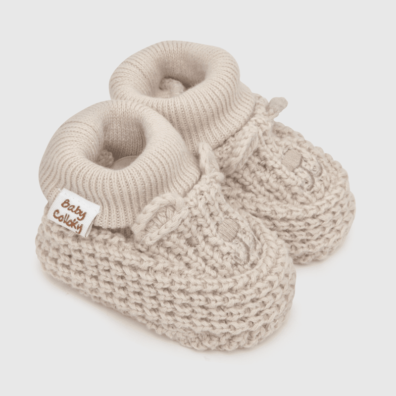 Pantufla para niño osito beige (talla única)