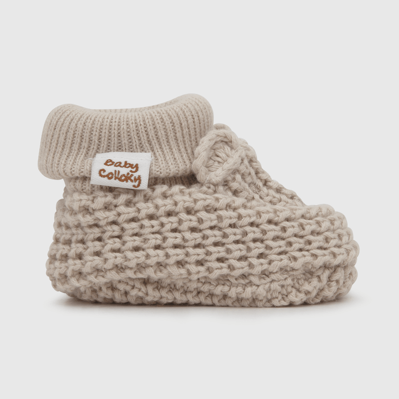 Pantufla para niño osito beige (talla única)