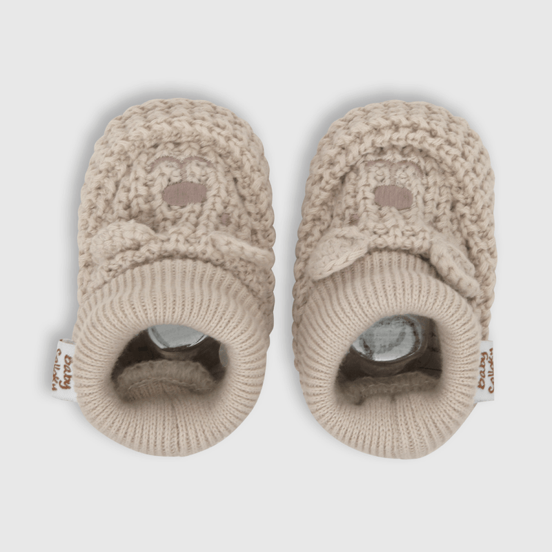 Pantufla para niño osito beige (talla única)