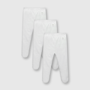 Panty ballerina de bebé unisex 3 pack de algodón blanco (0 a 24 meses)