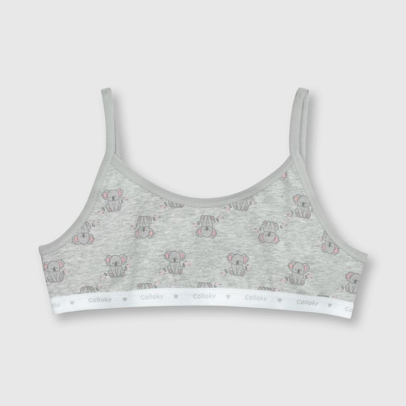 Peto de niña 3 pack estampado gris (8 a 12 años)