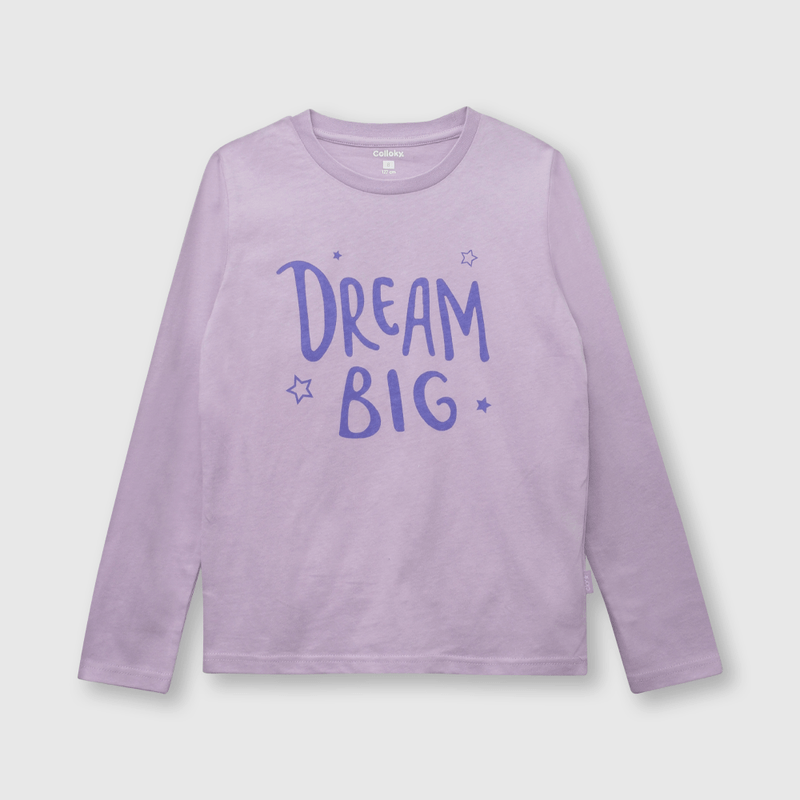 Pijama de niña de algodón morado (2 a 12 años)