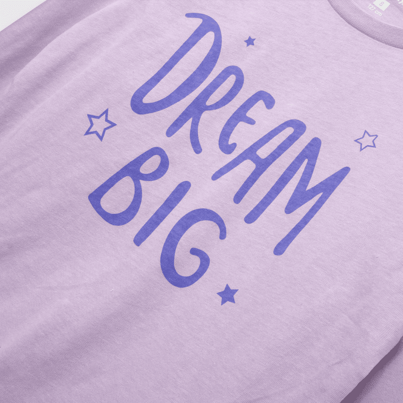 Pijama de niña de algodón morado (2 a 12 años)