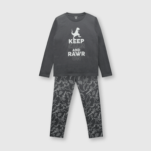 Pijama de niño de algodón gris (2 a 12 años)