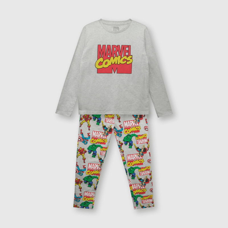 Pijama de niño de algodón Marvel Comics gris (2 a 12 años)