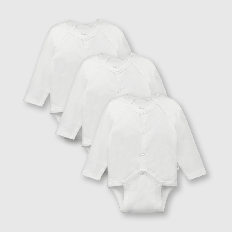 Pilucho de bebé unisex 3 pack de algodón blanco (0 a 24 meses)