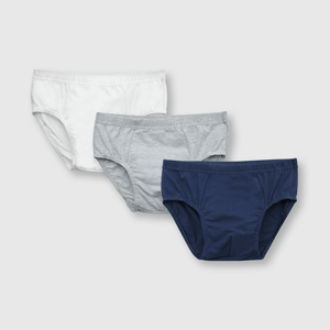 Slip de niño 3 pack estampado blanco (2 a 12 años)