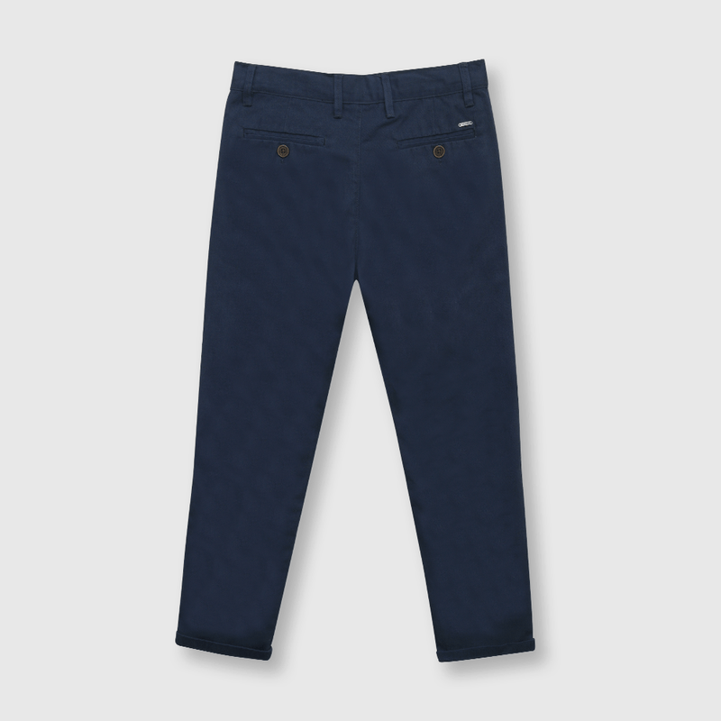 Pantalón de niño clasico de twill azul (2 a 12 años)
