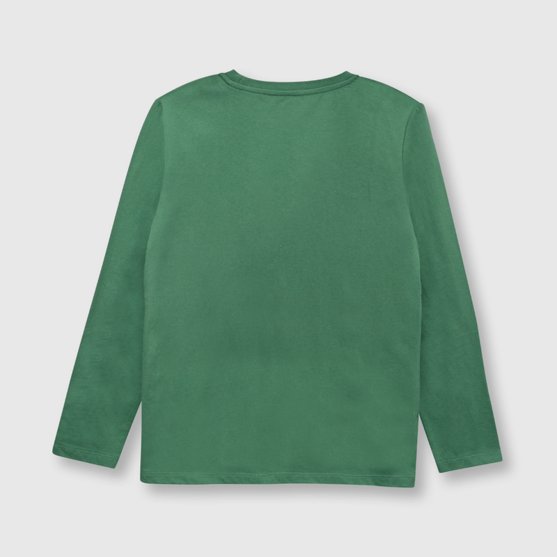Polera de niño estampada verde (2 a 12 años)