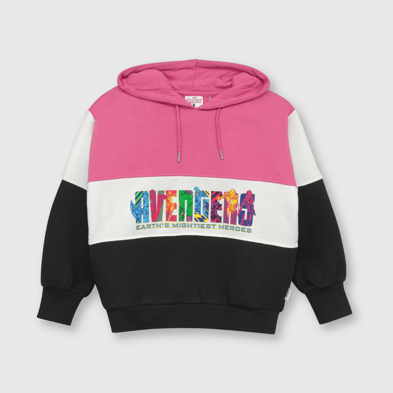 Polerón de niña Avengers fucsia (2 a 12 años)