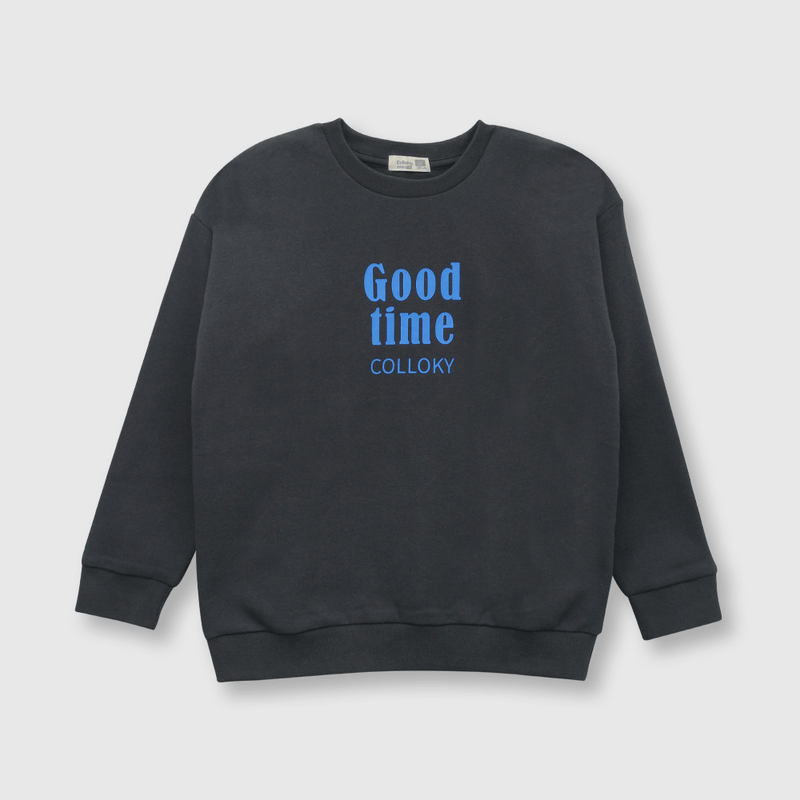 Polerón de niño estampado gris (2 a 12 años)