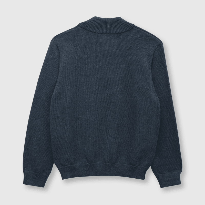 Sweater de niño clasico medio cierre azul (2 a 12 años)