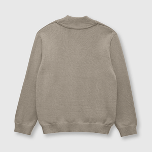Sweater de niño clasico medio cierre cafe (2 a 12 años)