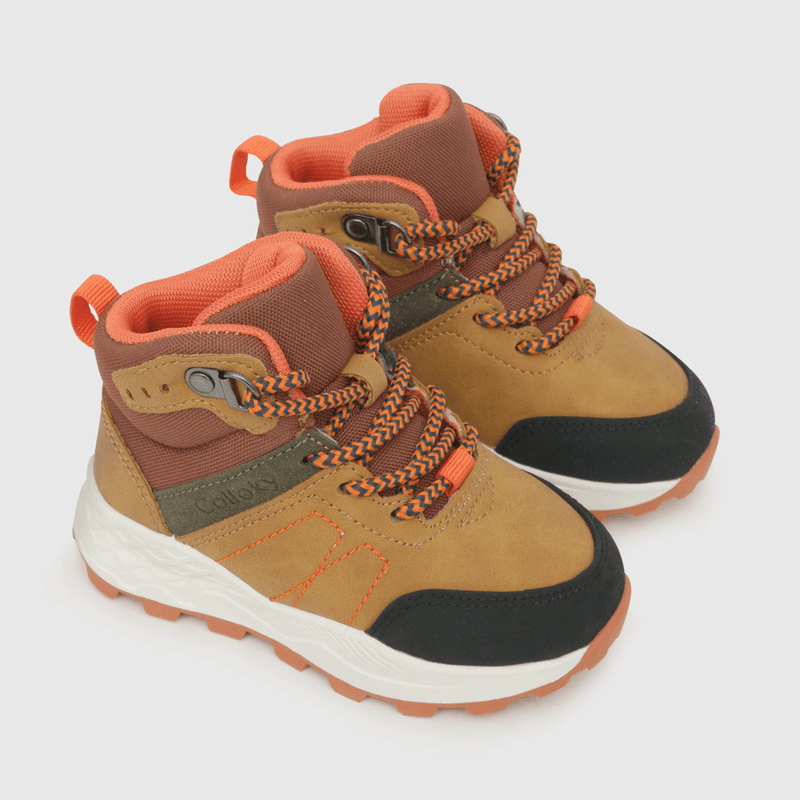 Botin para niño cordon outdoor amarillo (23 a 27)