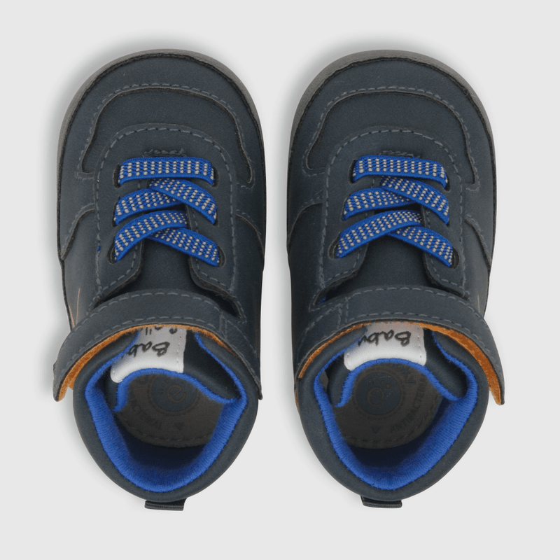 Botin para niño futurista velcro elastico azul (14 a 18)